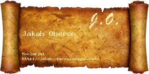 Jakab Oberon névjegykártya
